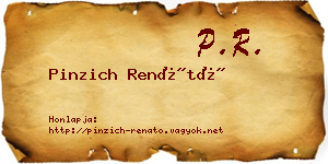 Pinzich Renátó névjegykártya